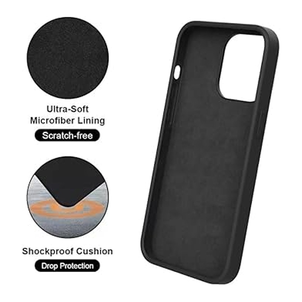 Husa interior Microfibra pentru OnePlus 15R, Liquid Silicone, Strat Catifea Anti-Zgarieturi, Protectie Completa, Camere Protejate, DAMUR, Negru