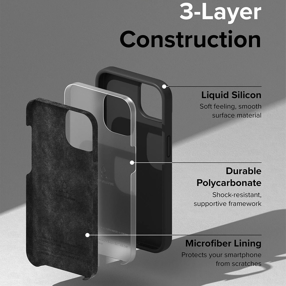 Husa interior Microfibra pentru OnePlus 15R, Liquid Silicone, Strat Catifea Anti-Zgarieturi, Protectie Completa, Camere Protejate, DAMUR, Negru