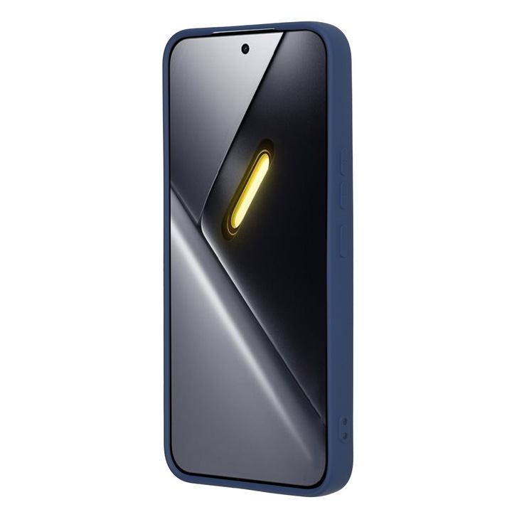 Belső mikroszálas tok Samsung Galaxy A17 5G / A17 4G / M17 / F17, Folyékony szilikon, Sötétkék