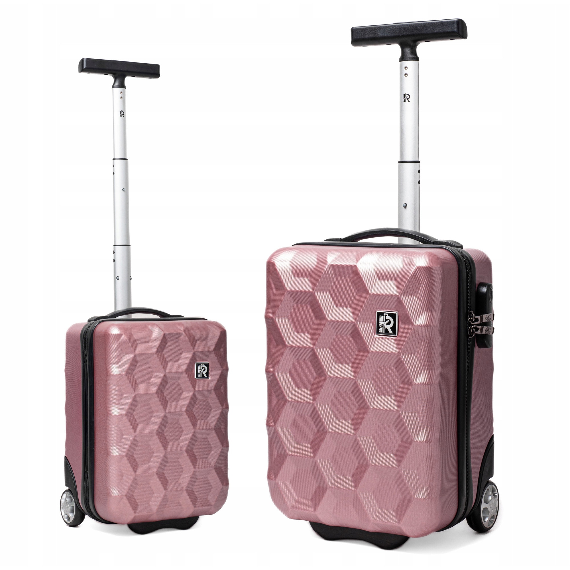 Troler Roz Troler RGL, cabina, 40x25x20cm, 2 compartimente, roti cauciuc, roz rosu ...
