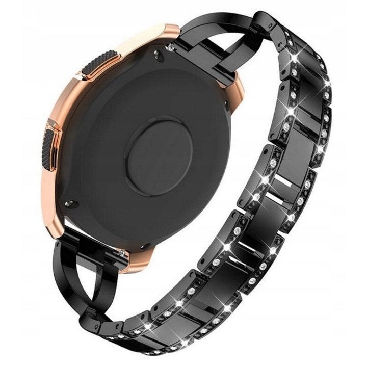 Női karkötő, Xiaomi Amazfit GTS/GTR 42mm, fekete, univerzális méret, rozsdamentes acélból, teljes készlet