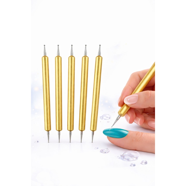 Set 5 Punctatoare pentru decorarea unghiilor – Precizie si Creativitate pentru Unghii Perfecte