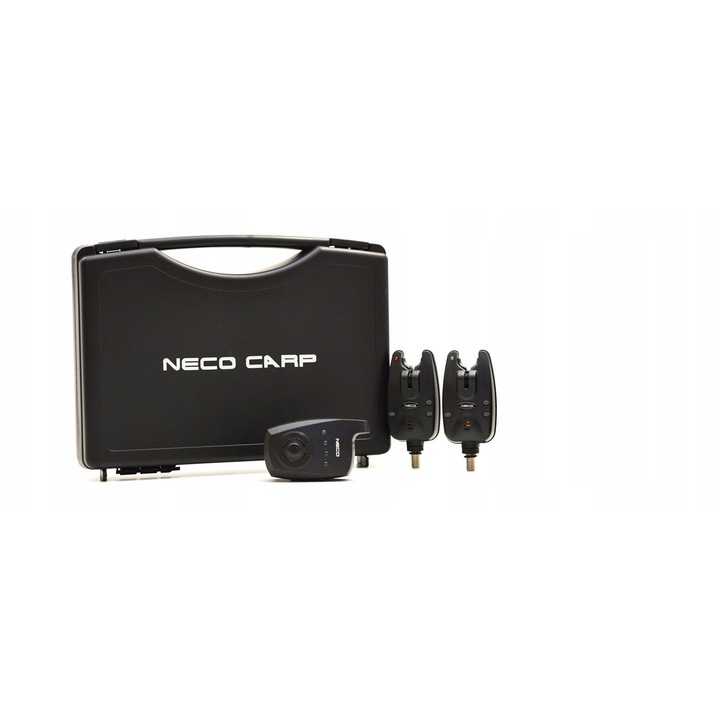 Set sistem semnalizare pescuit Neco H102 2+1, 3 suporturi, negru, 76-126cm