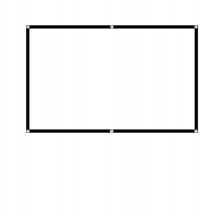 120 hüvelykes vetítővászon 265x150cm 16:9 4K készlet horgokkal és huzalokkal