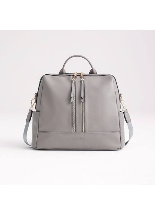 Rucsac si geanta 2 in 1 Joissy MINI, gri stanca, 31x32x14cm, impermeabil, cu accesorii pentru carucior