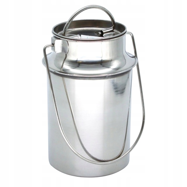Кана за мляко, Kaj, 2.3L, инокс, височина 39см, диаметър 13.5см, сребриста