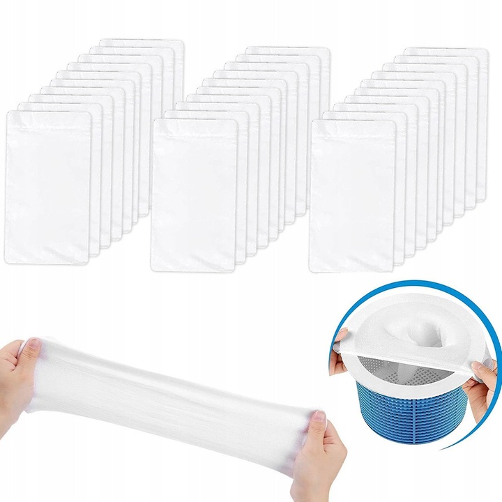 Set 30 sosete pentru filtrul skimmerului de piscina