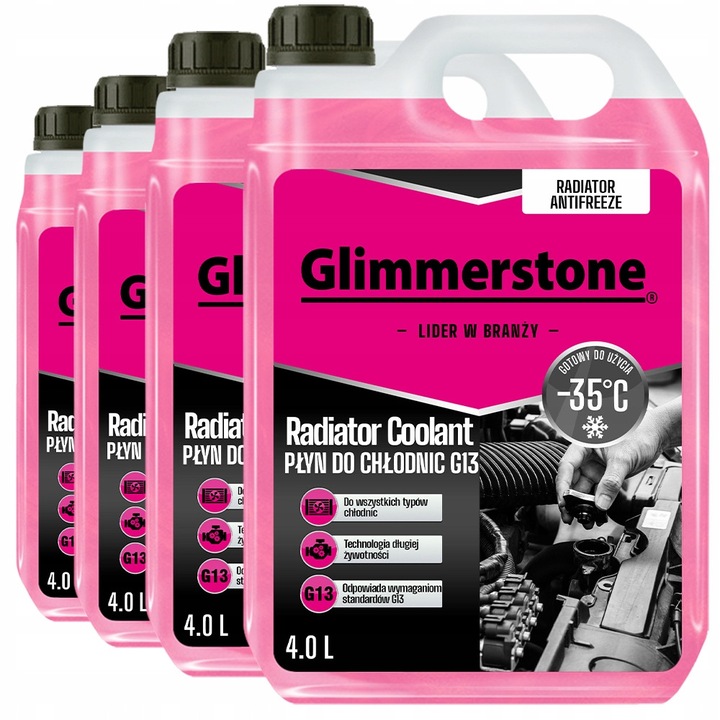 Antigel Glimmerstone G13 hűtőfolyadék, alumínium védelem, piros, 1L
