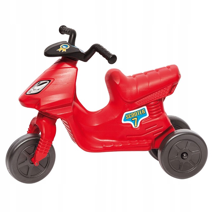 Dohany roller, 58x32x42cm, piros, 2-4 éves gyermekeknek, maximum 25kg