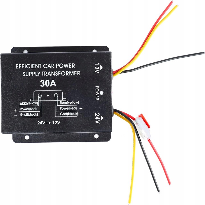 Инвертор за кола 24V към 12V 30A 240W със зареждане
