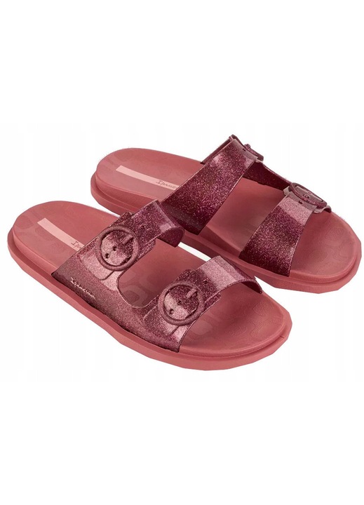 Slapi dama Ipanema FOLLOW FEM, usori, flexibili, rosu, material sintetic, talpa cauciuc TR, 41.5 EU