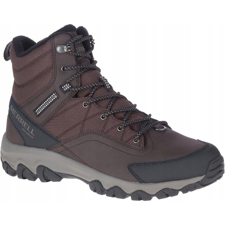 Bocanci de trekking barbati Merrell, piele naturala/plasa, multicolor