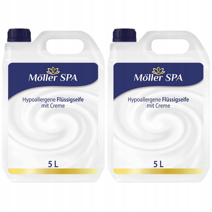 Хипоалергенен течен сапун Moller SPA, 10л, 2 броя, без оцветители, за чувствителна кожа
