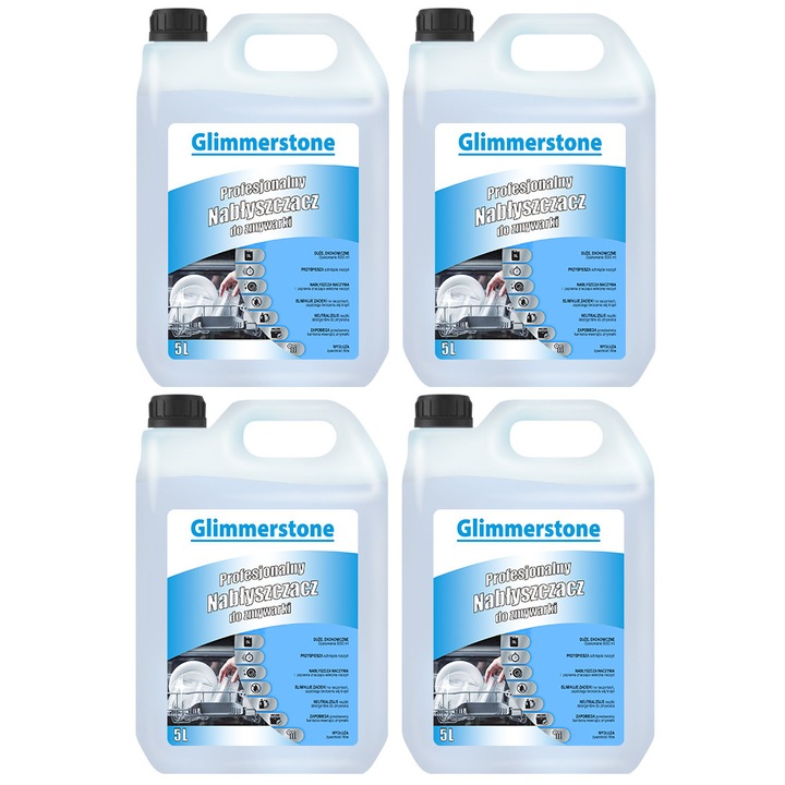 Glimmerstone mosogatószer, öblítő, 20l, 4x5l készlet, többszínű