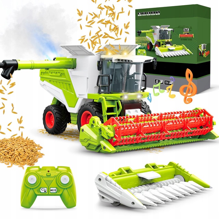 Combinatie de jucarie RC, cu lumini si sunete, utilaj de constructie, set