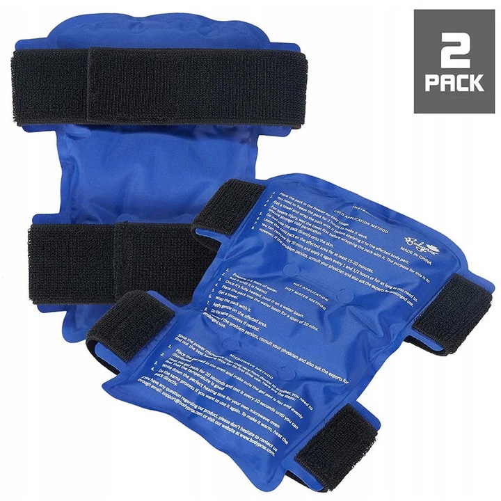 Comprese cu gel pentru picioare, 2 buc, albastru
