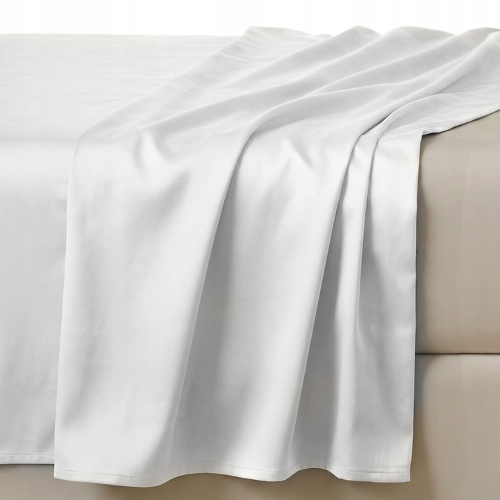 Cearceaf de pat Spod Igly i Nitki, satinat, 200x220cm, alb
