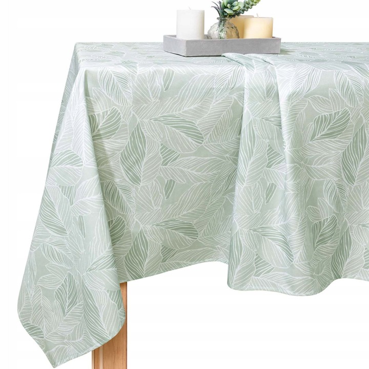 Zöld foltálló abrosz 140x180cm, dekoratív, vízálló, Spod Igly i Nitki