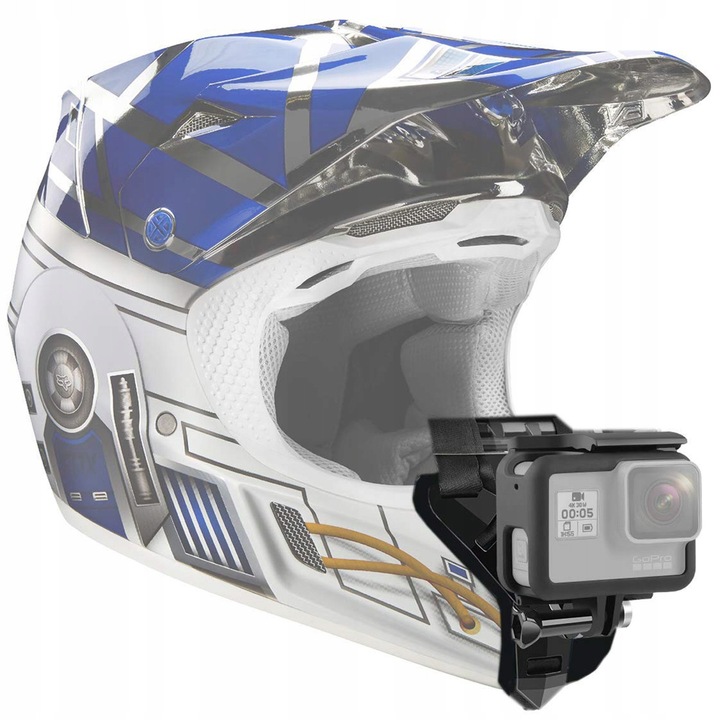Стойка за камера, GoPro, стабилизатор под брадичката, ABS и силиконов материал, 10x10x9см, черен