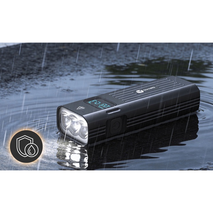 TAVO 2000 lm LED kerékpár lámpa, USB, akkumulátoros, első