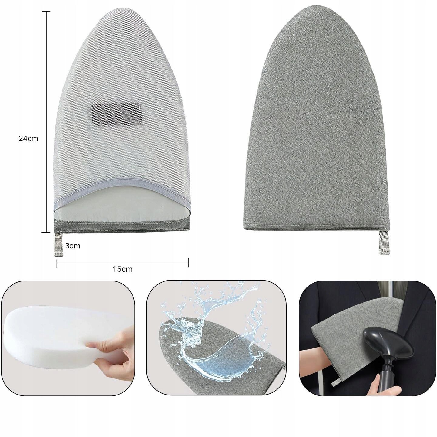 Stojak przenosnic pentru parownic, functie de calcare verticala, aluminiu, negru