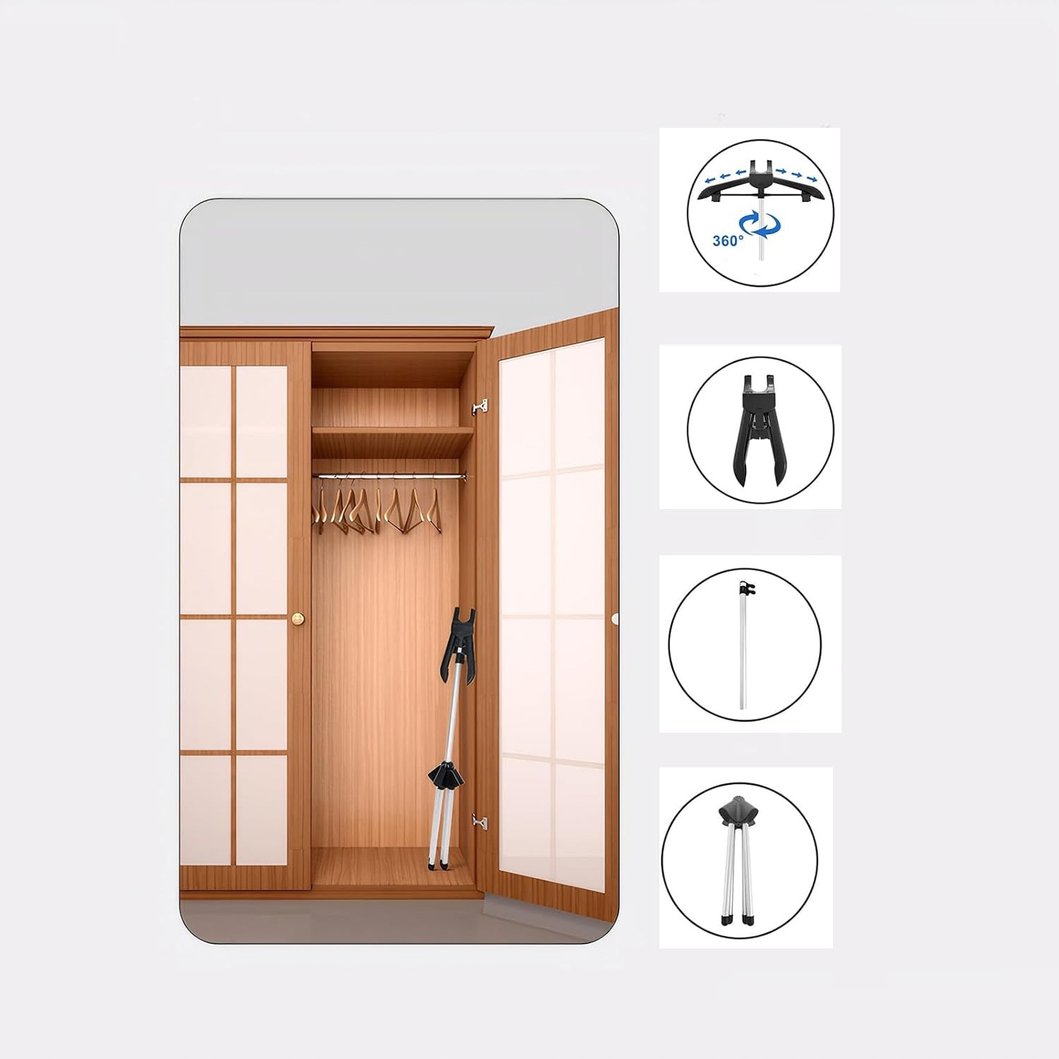 Stojak przenosnic pentru parownic, functie de calcare verticala, aluminiu, negru