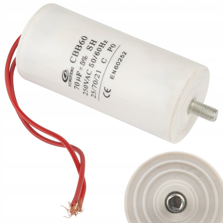 Кондензатор за компресор Powermat PM-KO-100T-V2, 70 uF, 250 V