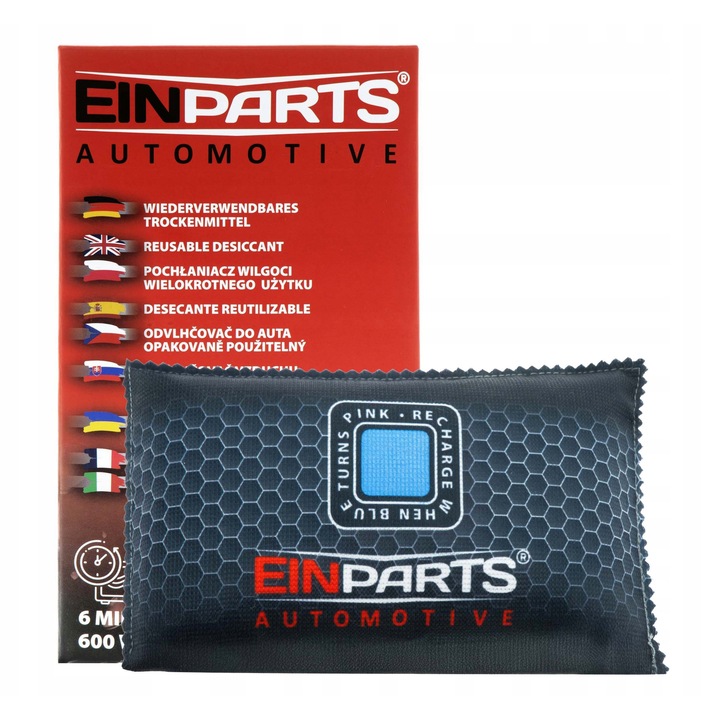 EinParts autó páramentesítő, 3 db-os készlet, 12x19x4.5cm, kék/rózsaszín, újrafelhasználható