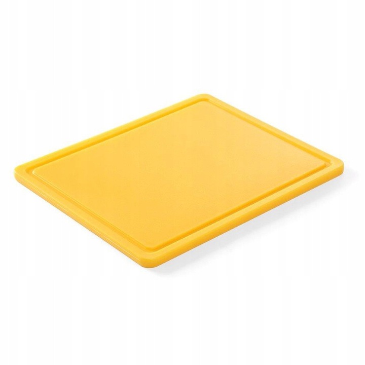 Кухненска дъска за рязане, Szron, 53x32см, полиетилен, жълт, HACCP