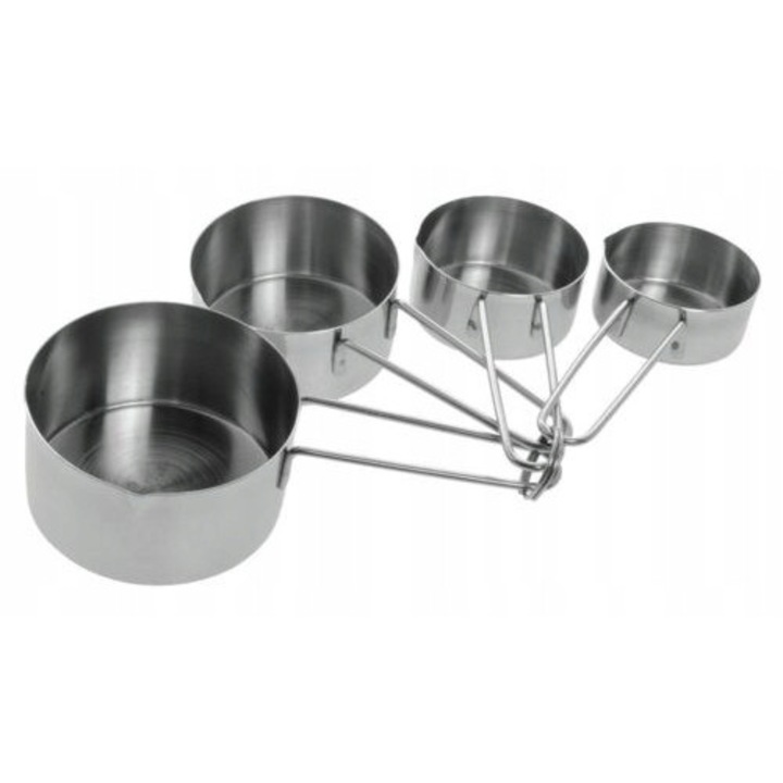 Комплект мерителни прибори, Szron, 60мл-80мл-125мл-250мл, инокс, ергономични