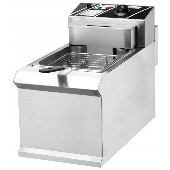Професионален електрически фритюрник Szron, модел TEF-903, 8L, инокс, 33x62x45см