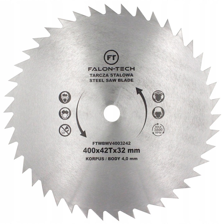 Falon-Tech vágótárcsa 400x32mm, 42 fog, fához, használatra kész