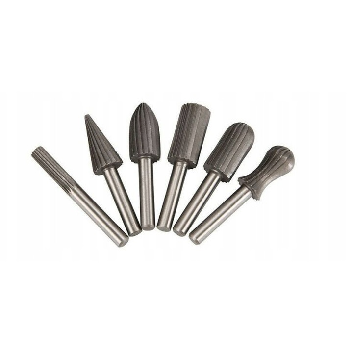 Falon-Tech HSS marókészlet, 6 db, 6mm, különböző formák, műanyag tok
