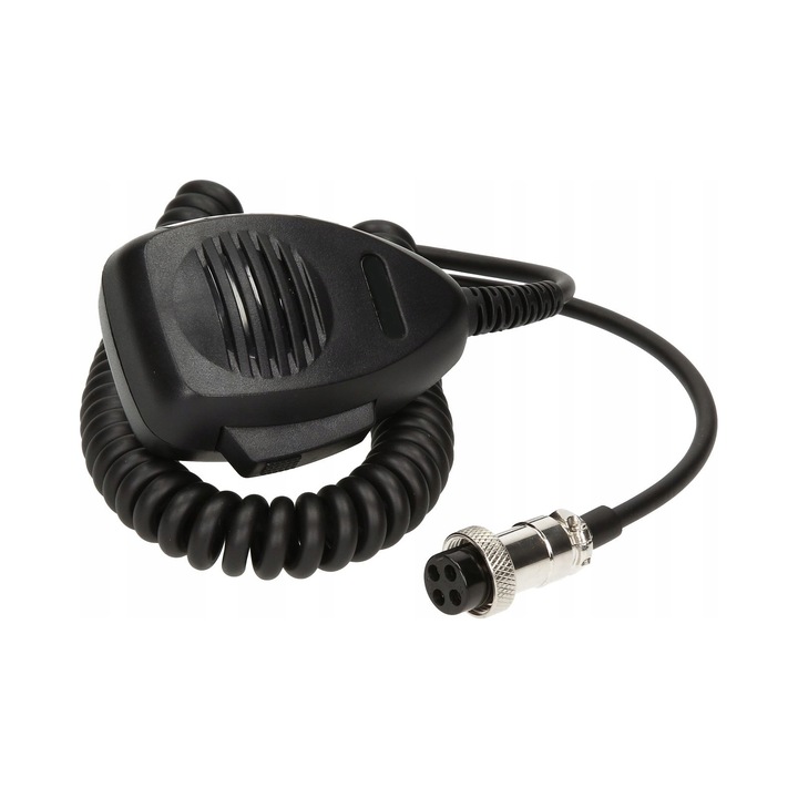 Microfon CB 4 PIN, negru, cu cablu lung, pentru statii radio UNIDEN PRO 510 520 XL
