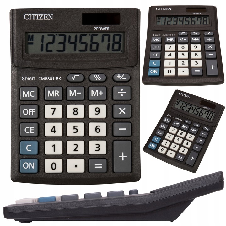 Калкулатор за бюро Citizen CMB-801BK, 8-разряден, черен, 137x102x31мм