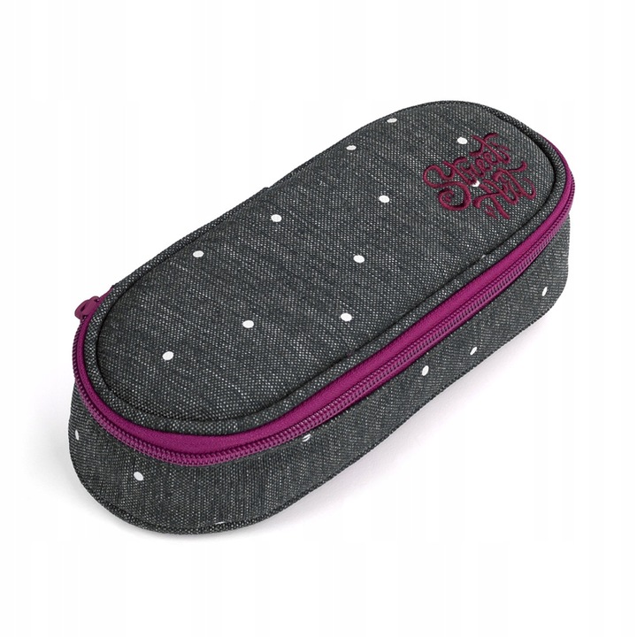 Penar Topgal 18033, oval, cu compartiment pentru instrumente de scris, culoare albastra, dimensiuni 20x10x5cm
