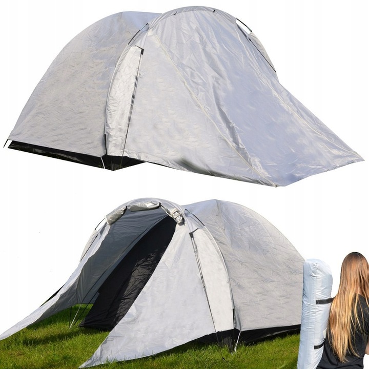 Cort camping 3 persoane, cu moskitiera, 320x190cm, cu prelata si accesorii