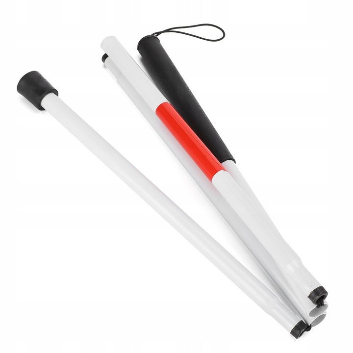 Baston pliabil din aluminiu pentru nevazatori, 127 cm, cu maner antiderapant, design reflectorizant