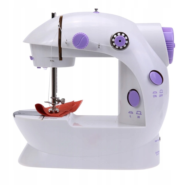 Mini masina de cusut, set complet, 19x10x20cm, 3 culori, pedala inclusa