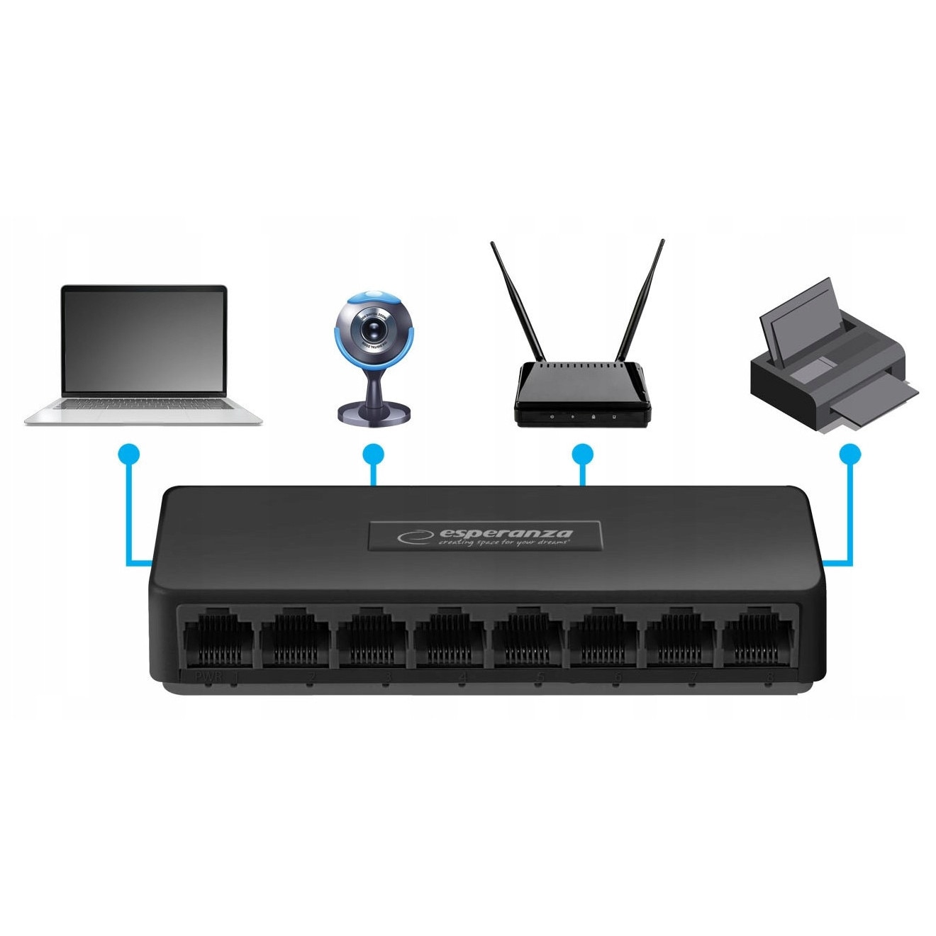 Switch ZTE ZXR10 1160-8T, 8-Port Gigabit - eMAG.ro