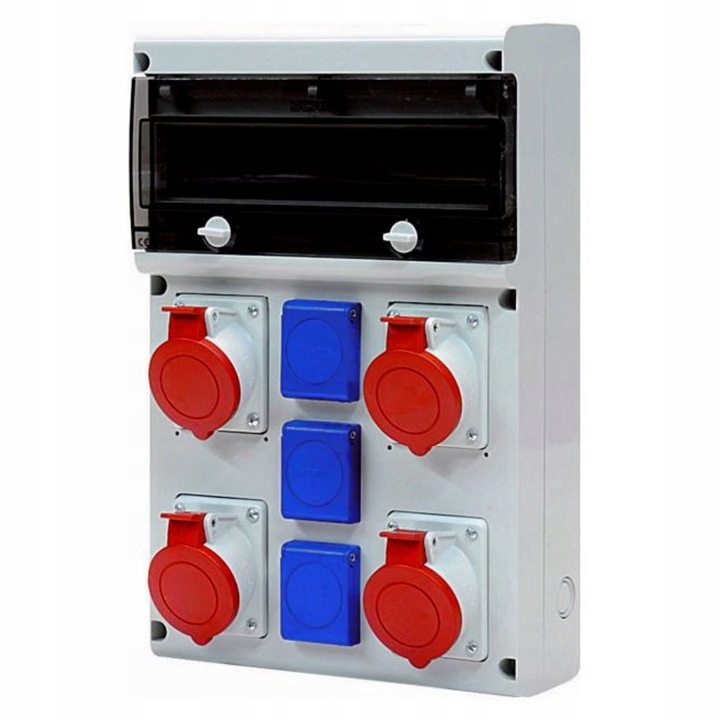 Elektromos elosztók, Scame, hordozható elosztószekrény 14 DIN modul, 2x32A, 2x16A, 3x230V, IP44