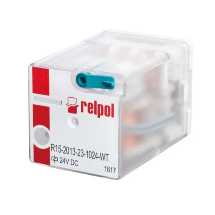 Elektromágneses relé RM699BV, 3P, 24VDC, 35x35x54,4mm, 10A/250V AC