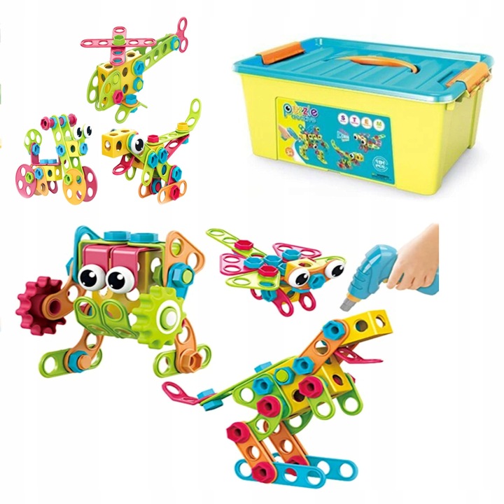 Set de constructie Coil, 191 elemente, pentru copii