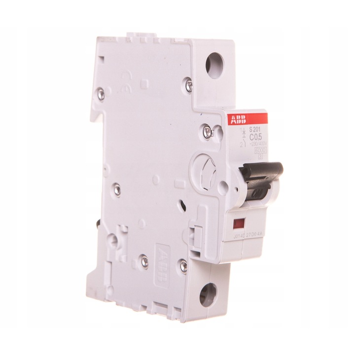ABB S201-C0,5 1P C 0,5A 6kA fehér 88x92mm elektromos megszakítók