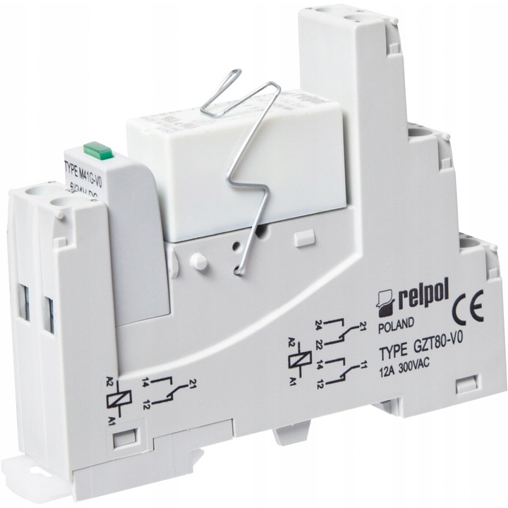 Relpol PI84-012DC-M41G-MS-2012 interfész modul, 1 érintkező, IP20, 24-110V DC, 61x80x15,6mm