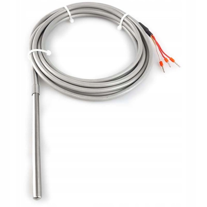 Hőmérséklet érzékelő Apar SCP-PT100A, -50..200°C, 3 vezeték, 6x100mm, 3m kábel