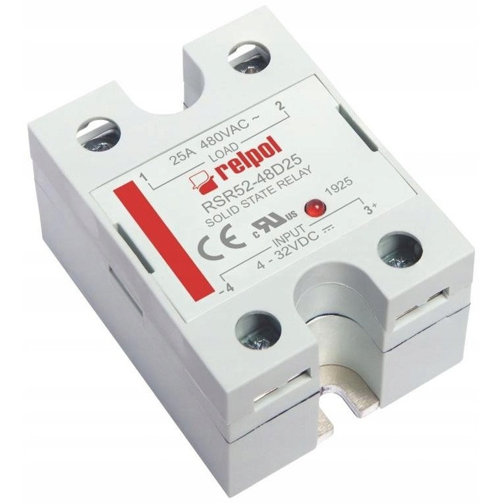Relpol RSR52-48D25 statikus relé, 25A, 4x32VDC, 48x530V AC, 1 fázis