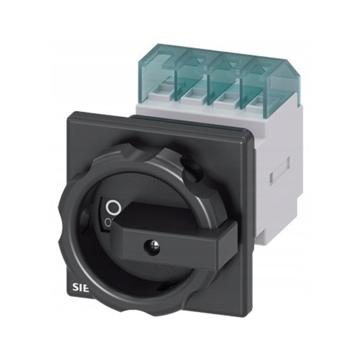 Siemens 3LD2054-0TK51 főkapcsoló, 3-pólusú, 5.5KW, 16A, fekete