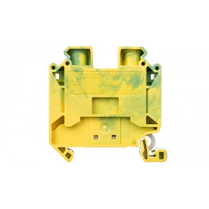 Zlaczka przelotowa protectoare Phoenix Contact, 1,5-25mm2, verde-galben, 55x12.2mm, set
