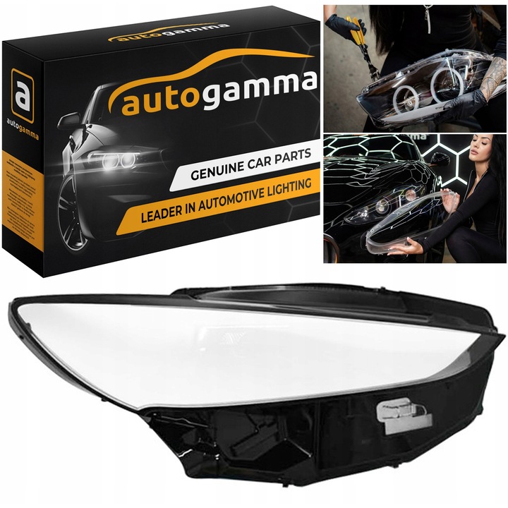 Autó fényszóróüveg Auto Gamma Mazda 6 III (2018-2024), kompatibilis csere, polikarbonát UV védelemmel, jobb, átlátszó, 1 db